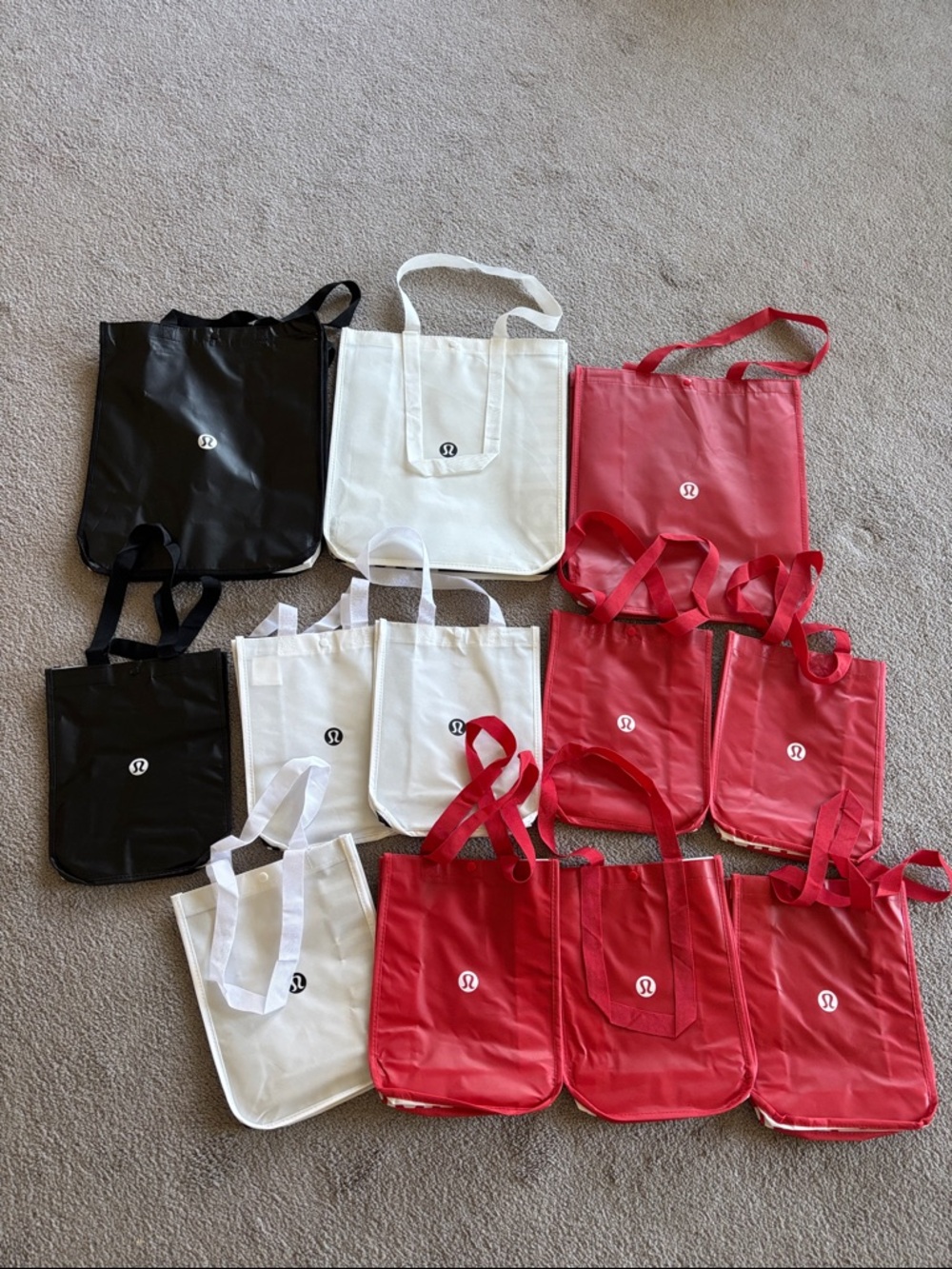lululemon athletica Reusable Tote Bags - Black, White, Red